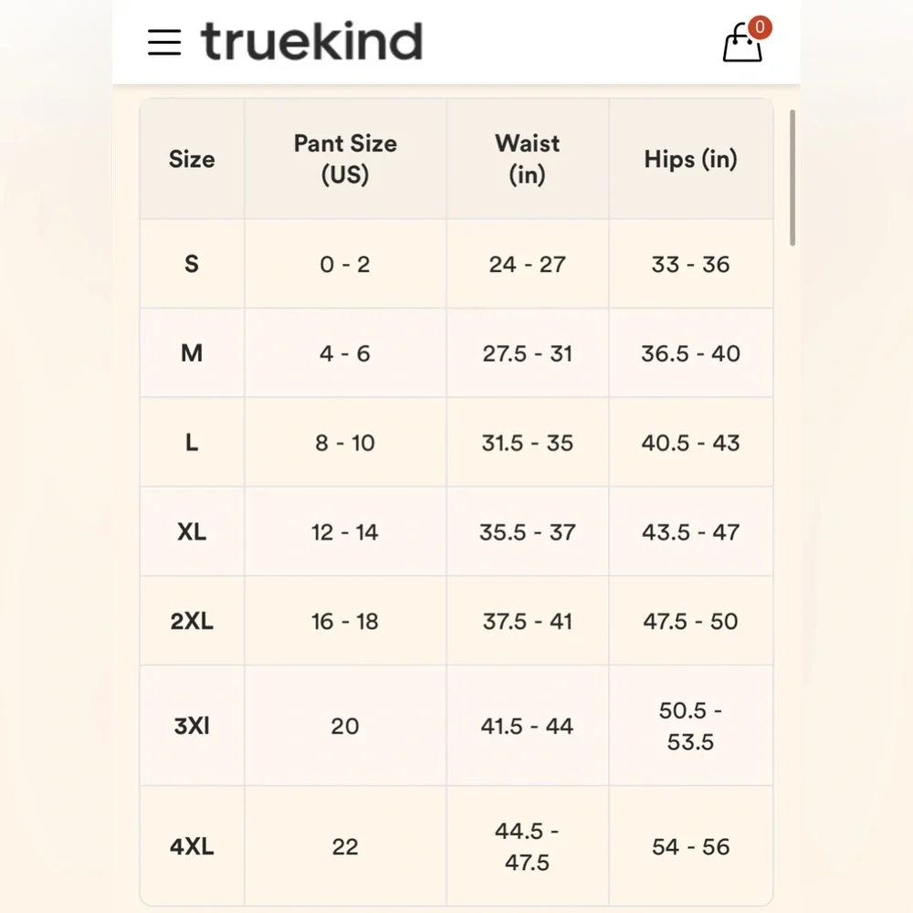 Truekind Cool Comfort Cotton Smoothing Panty Black‎ size XL 56002